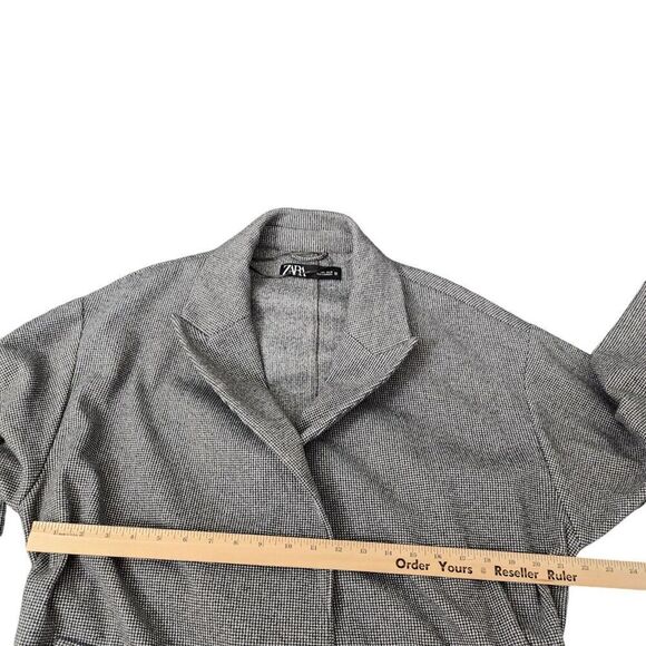 Zara Coat Womens Large Gray‎ Soft Belted Oversized Jacket Bloggers Favorite - Picture 8 of 9